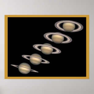 Saturn und Rings Poster