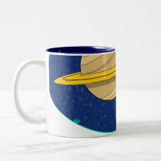 Saturn und Titan Zweifarbige Tasse