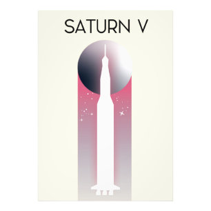 Saturn V Apollo Space Art Fotodruck