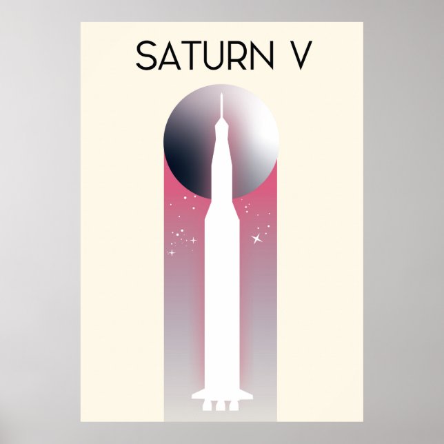 Saturn V Apollo Space Art Poster (Vorne)