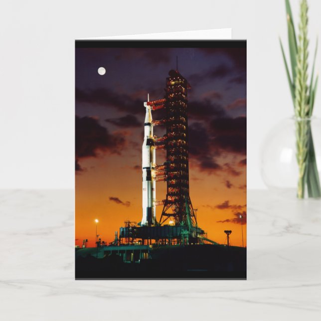 Saturn V Grußkarte Karte (Vorderseite)