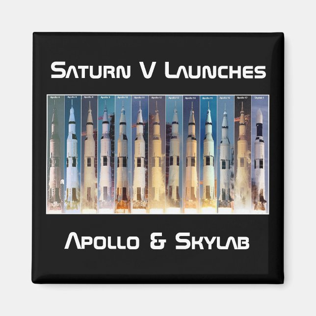 Saturn V Moon Rocket startet Magnet (Vorne)