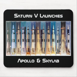 Saturn V Moon Rocket startet Mousepad