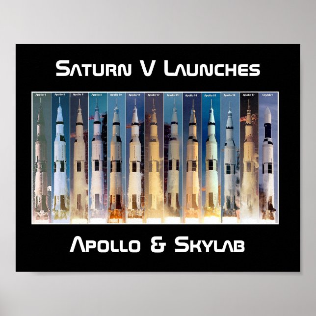 Saturn V Moon Rocket startet Poster (Vorne)