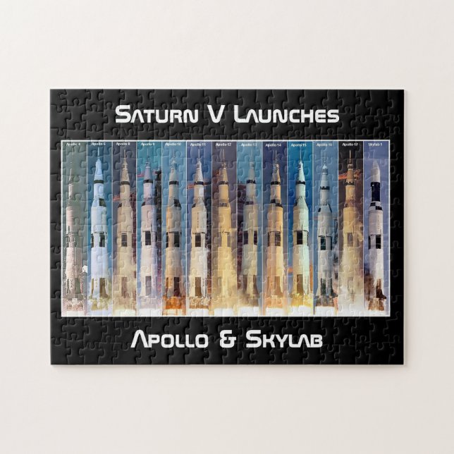Saturn V Moon Rocket startet Puzzle (Horizontal)