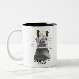 Saturn V Rakete F-1 Motor Zweifarbige Tasse