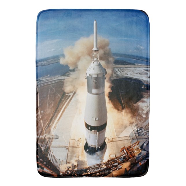 Saturn V Raketenstart 1969 Apollo Spacecraft Badematte (Vorderseite Vertikal)