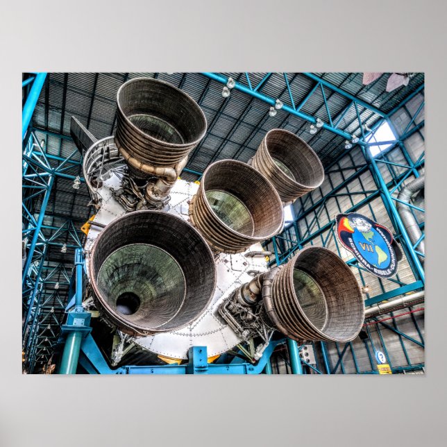 Saturn V Rocket Motor Poster (Vorne)