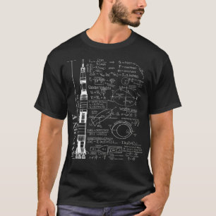 Saturn V Saturn 5 RaketenScience Gleichungen  T-Shirt