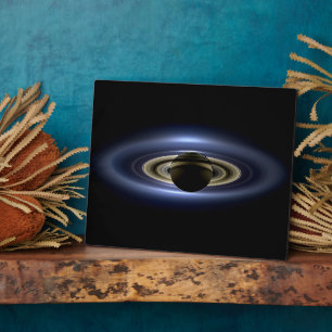 Saturn verdeckt die Sonne vom Cassini Orbiter aus Fotoplatte