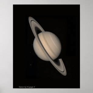 Saturn von Voyager 2 Poster