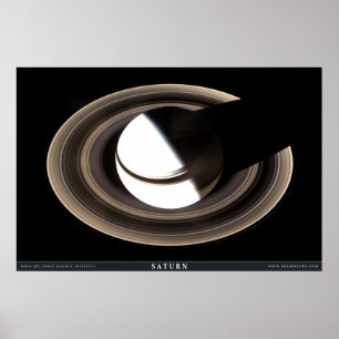 Saturn, wie nie vorher gesehen poster