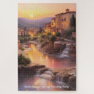 Saturnia Hot Springs Toskana Italien Sunset Puzzle