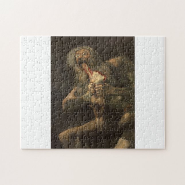 Saturno devorando a su hijo francisco de goya puzzle (Horizontal)