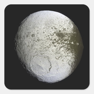 Saturns Mond Iapetus 2 Quadratischer Aufkleber