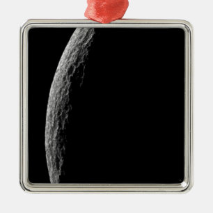 Saturns Mond Tethys Silbernes Ornament