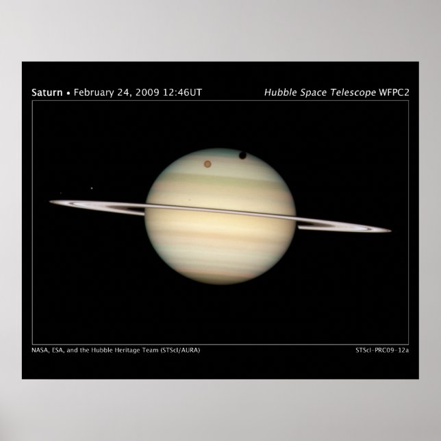 Saturns Moons Transit Astronomie Poster (Vorne)
