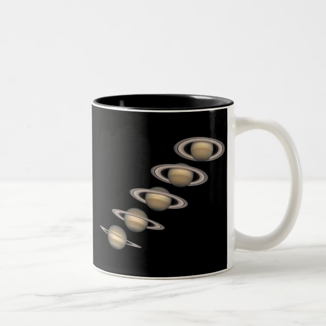 Saturns Ringe Zweifarbige Tasse (Rechts)