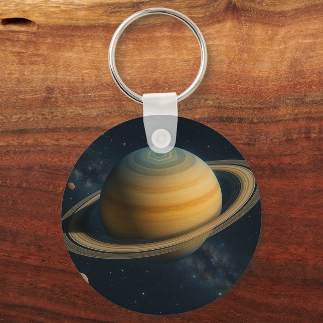 Saturns Rings - kosmischer Schlüsselanhänger (Vorderseite)