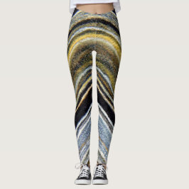 Saturns Rings metallische Leggings