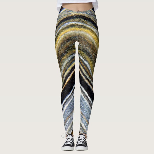 Saturns Rings metallische Leggings (Vorderseite)