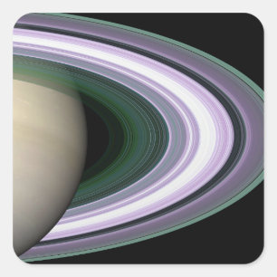 Saturns Rings Quadratischer Aufkleber