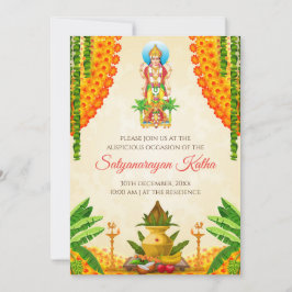 Satya Narayan katha Einladung Satyanarayan poja