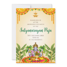Satya Narayan katha Einladung Satyanarayan poja