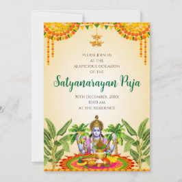Satya Narayan katha Einladung Satyanarayan poja