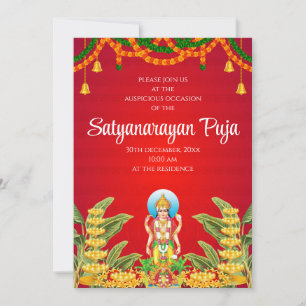 Satya Narayan Pooja-Einladung Satyanarayan-Einladu Einladung