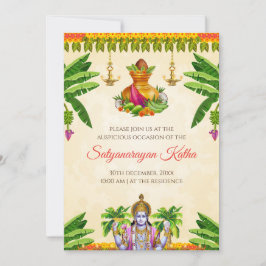 Satyanarayan Einladung indische Puja laden