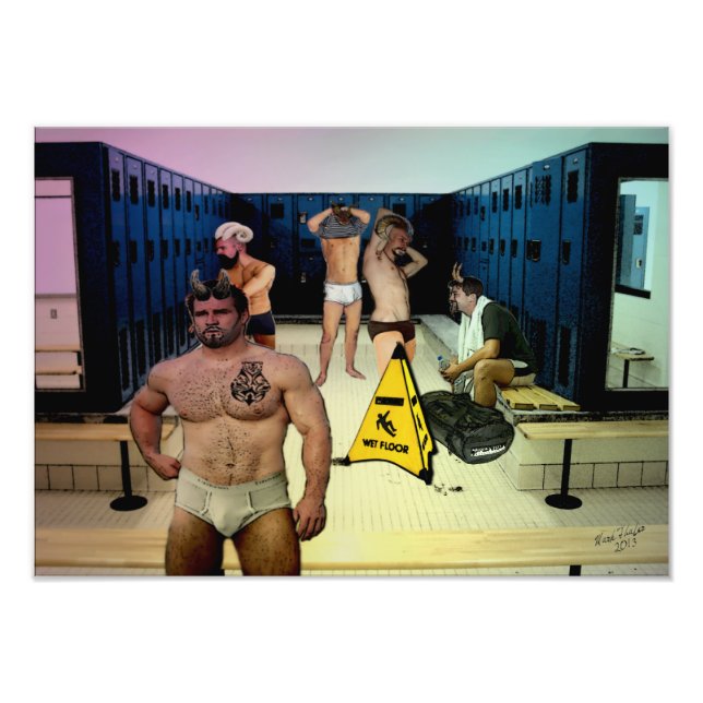 Satyr Locker Room Foto Print (Vorne)