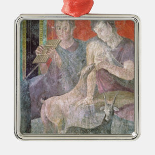 Satyr und Nymphe Silbernes Ornament