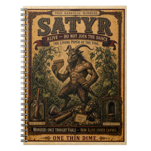 Satyr, Vintage Zirkusmonster Notizblock