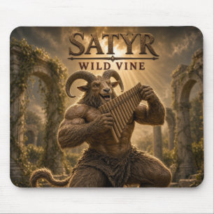Satyr Wilde Weinrebe Dark Realism Mousepad