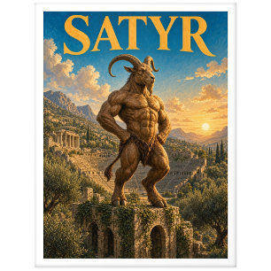 Satyyr, Gothic Fantasy-Monster Postkarte