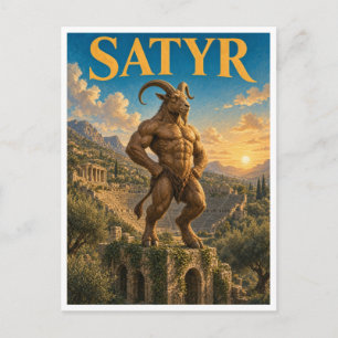 Satyyr, Gothic Fantasy-Monster Postkarte