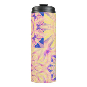 Satz abstrakter Hintergrund farbenfrohe Kaleidosko Thermosbecher