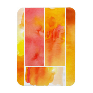 Satz abstrakter Wasserfarbe handgemalt Magnet