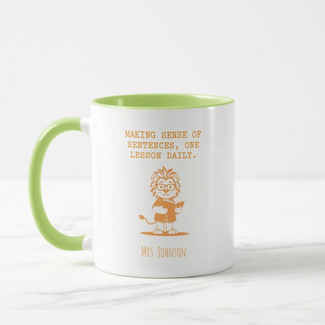 Sätze verstehen Englischlehrer Tasse (Links)