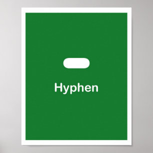 Satzzeichen- Bindestrich Poster