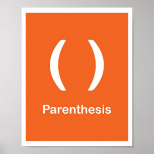 Satzzeichen - Klammern Poster