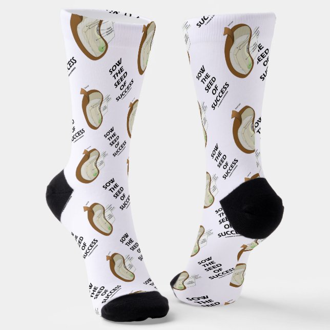 Sau das Saatgut von Erfolg Dicotyledon Bean Saatgu Socken (Gewinkelt)
