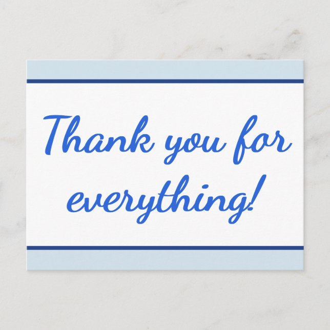 Sauber "Danke für alles!" Postkarte (Vorderseite)