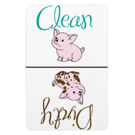 Sauber/dreckig Schweinegeschirrspüler Magnet
