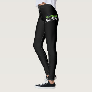 SAUBER ESSEN DRECKIG TRAINIEREN Fitnessstudio Work Leggings