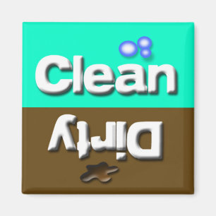 Sauber/Geschirrspüler Küche Geschirr Magnet