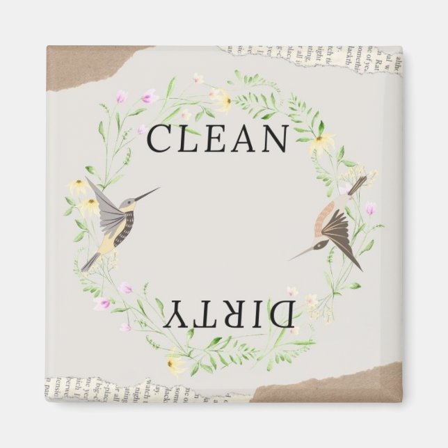 Sauber/Geschirrspüler Magnet (Vorne)