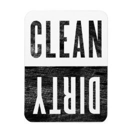 sauber | Geschirrspülmaschine "Dirty Letterpress"  Magnet