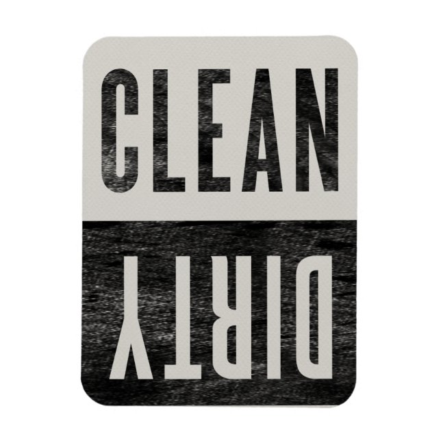 sauber | Geschirrspülmaschine "Dirty Letterpress"  Magnet (Vertikal)